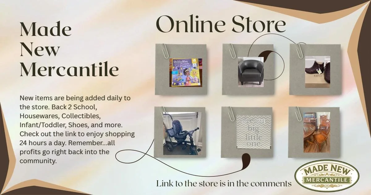 New items posted. 
https://www.zeffy.com/en-US/ticketing/made-new-mercantile-incs-shop
#thrift #back2school