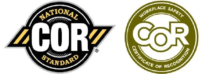 National COR Standard and Workplace Safety Certificate of Recognition certified