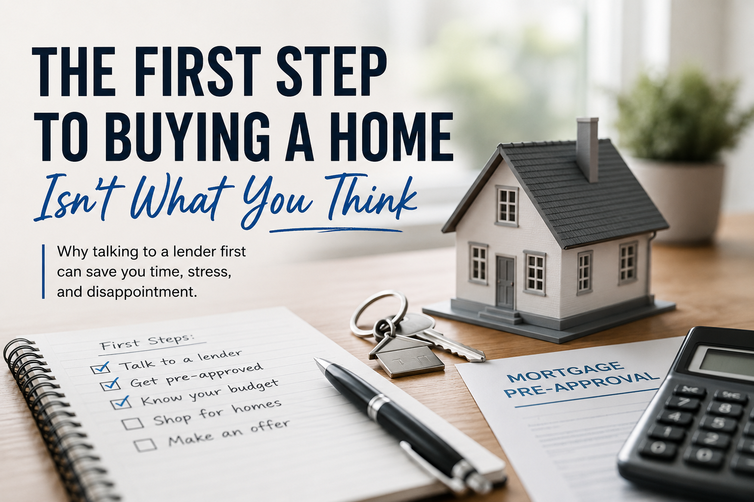 The First Step to Buying a Home Isn't What You Think