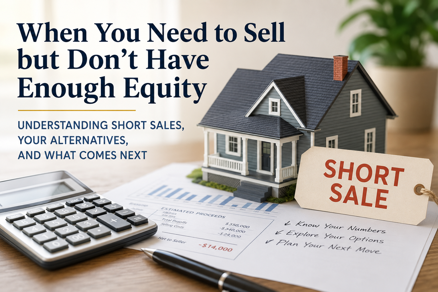 When You Need to Sell but Don’t Have Enough Equity: Understanding Short Sales, Your Alternatives, and What Comes Next