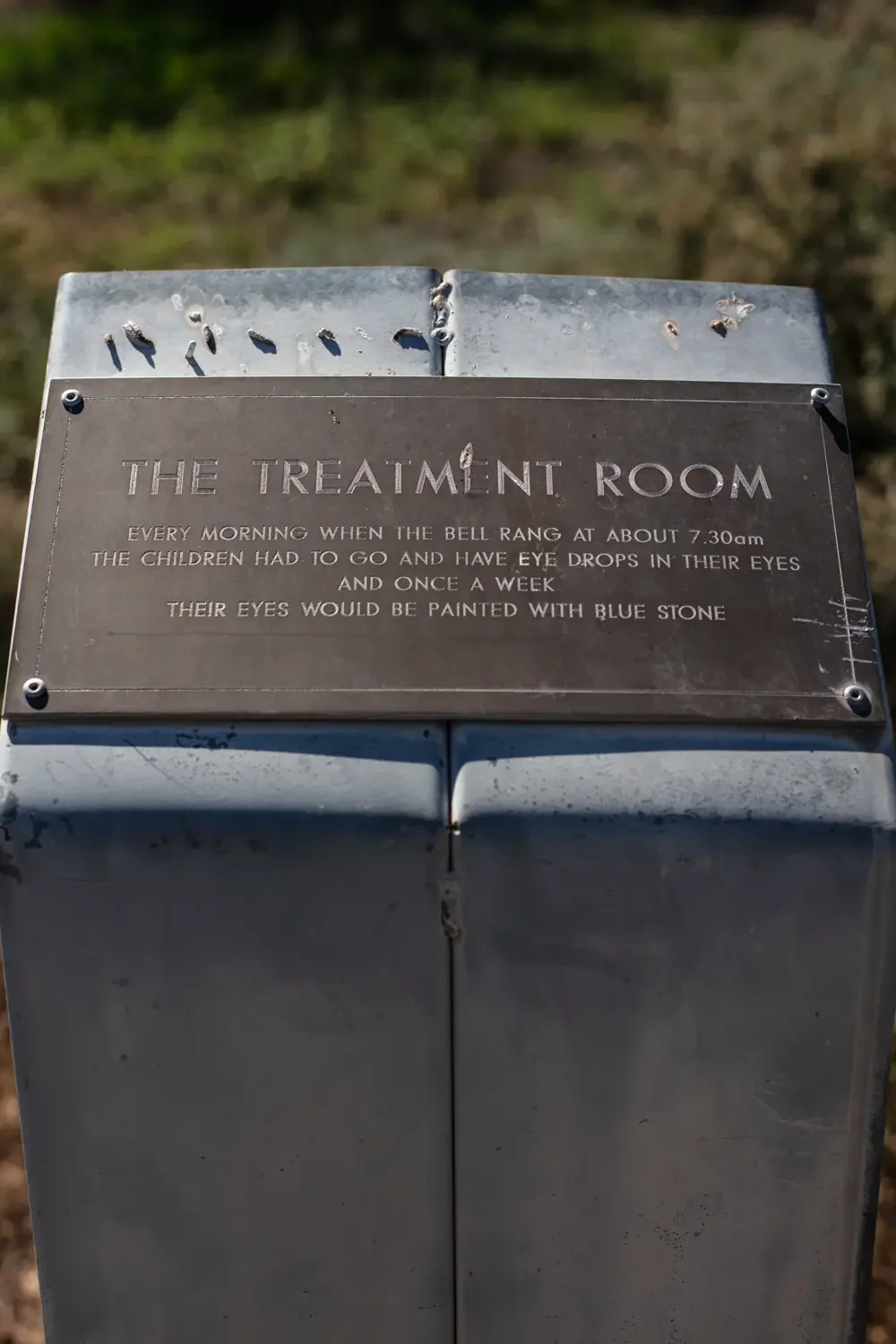the treatment room sign