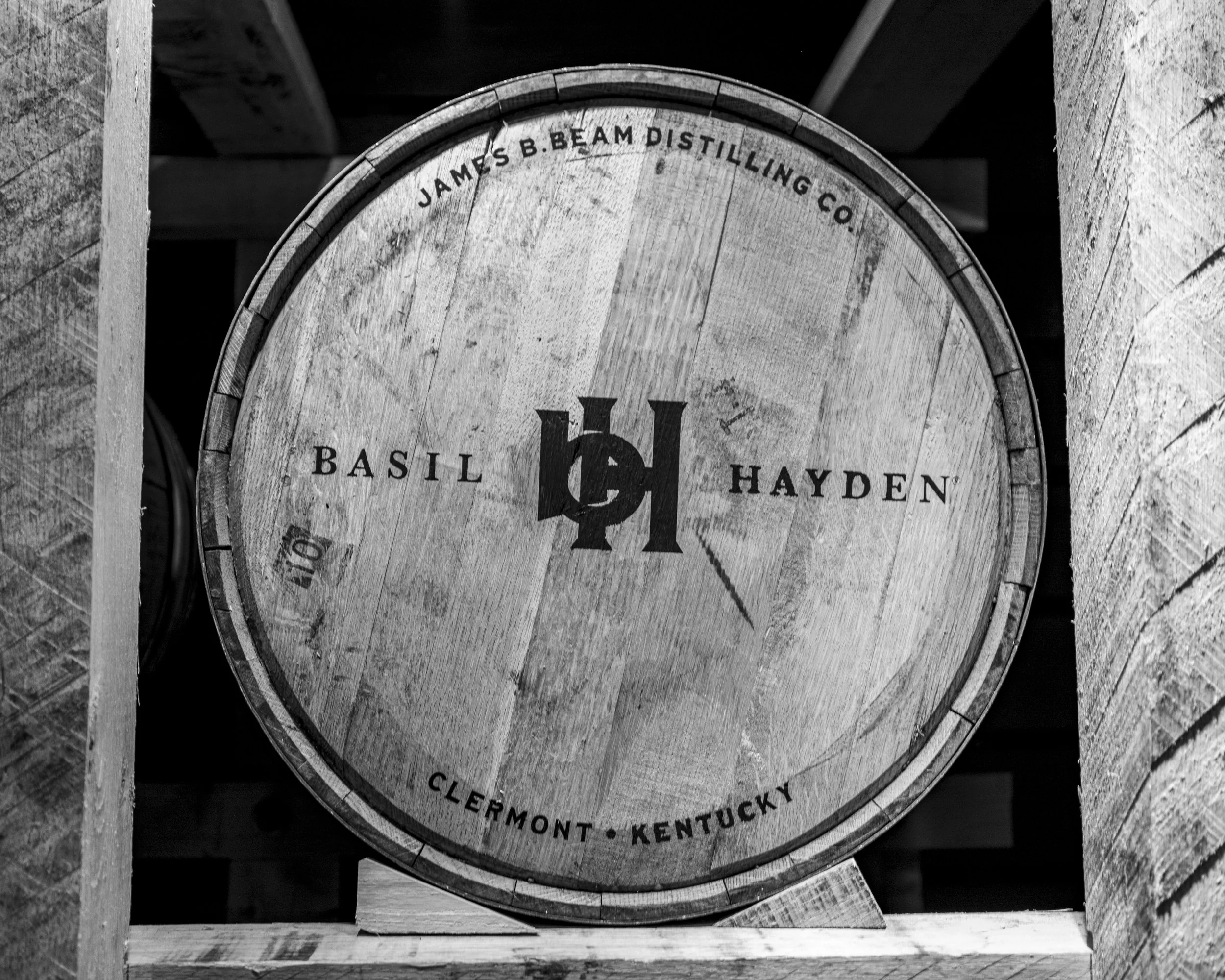 Basil Hayden Barrel B&W