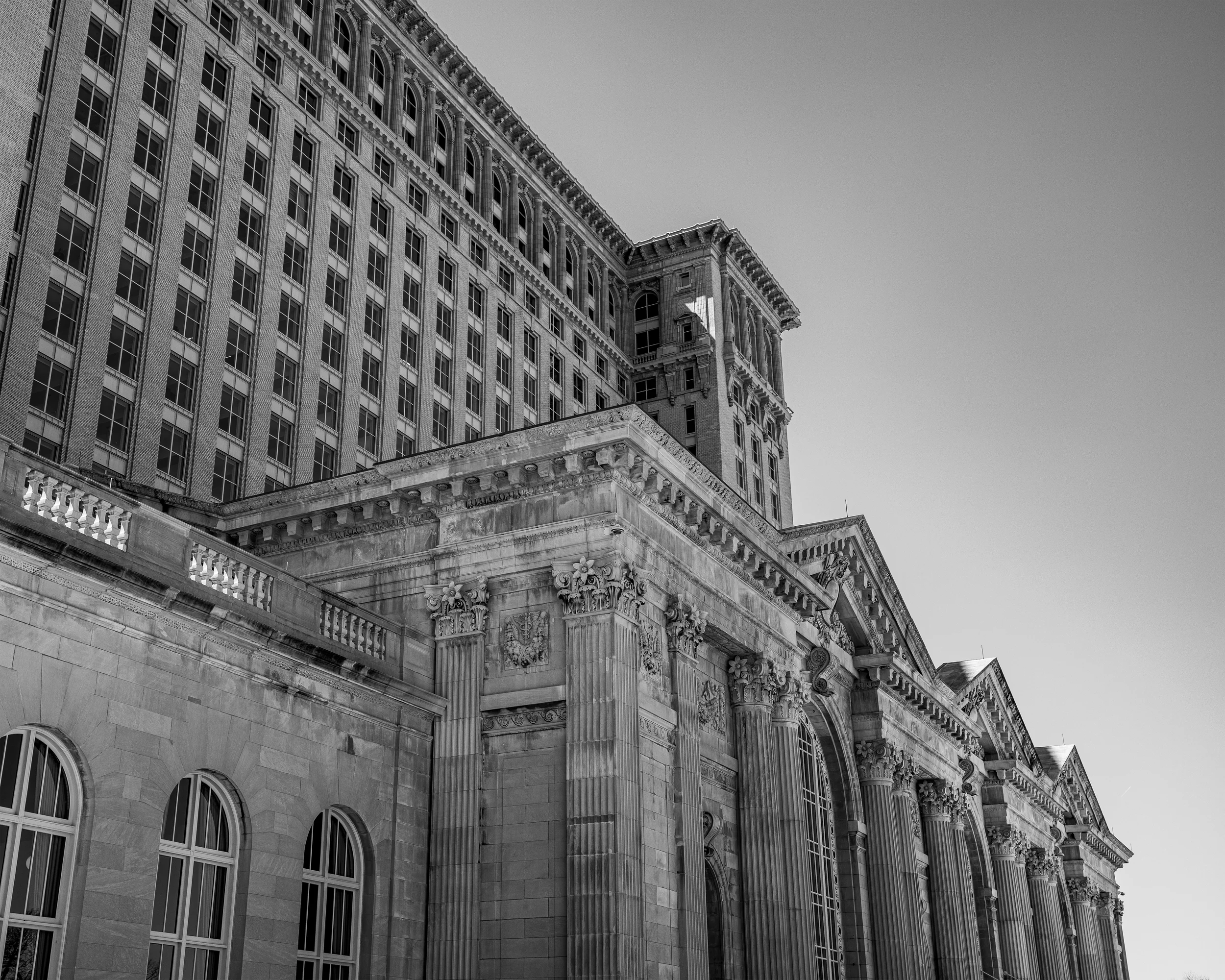 Detroit Central Train Station No. 25 BW 8x10 4x5T WebP.webp