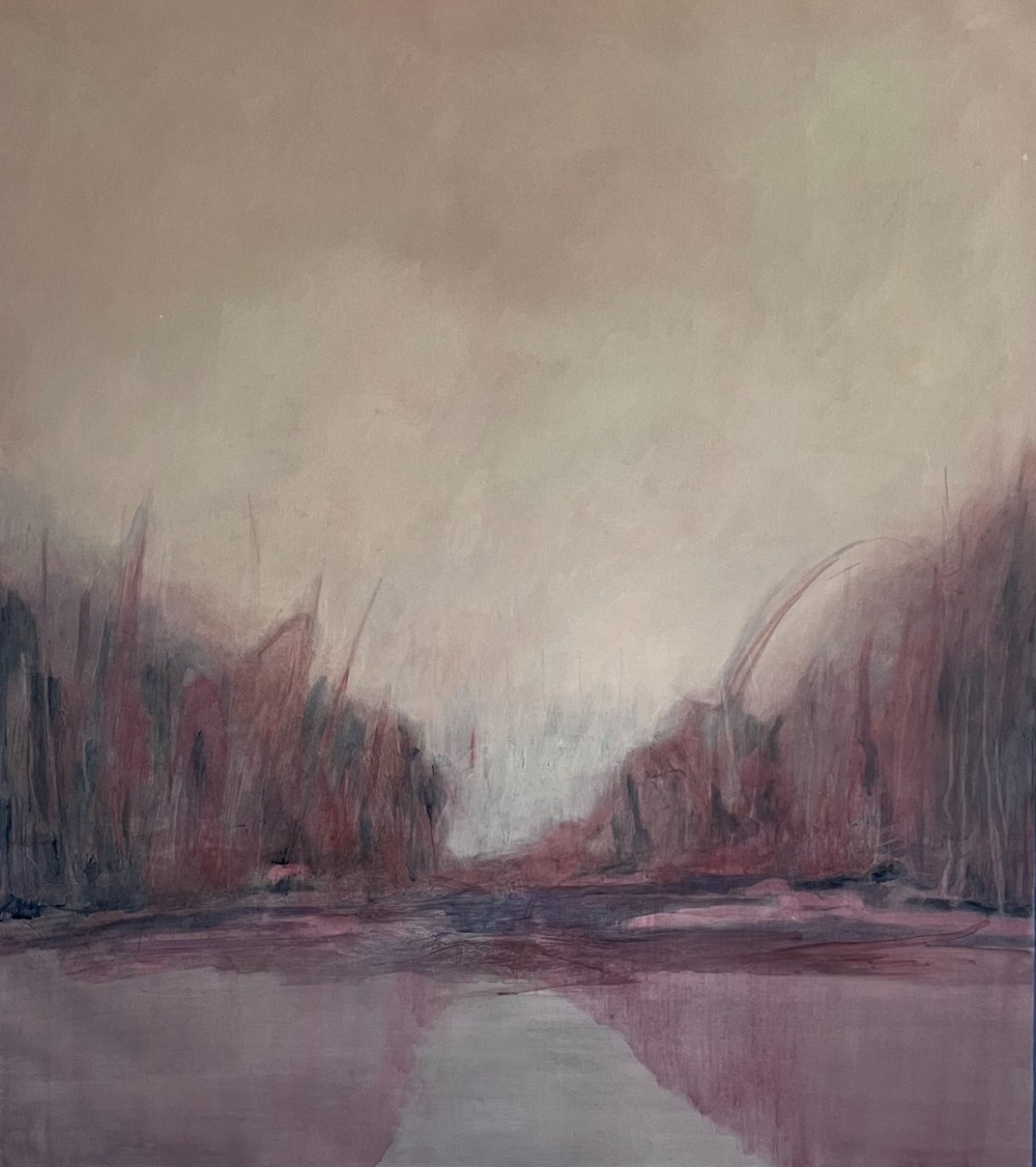 "First Light Over the Marsh" (2024) 50" x 45" acrylic on canvas $3500