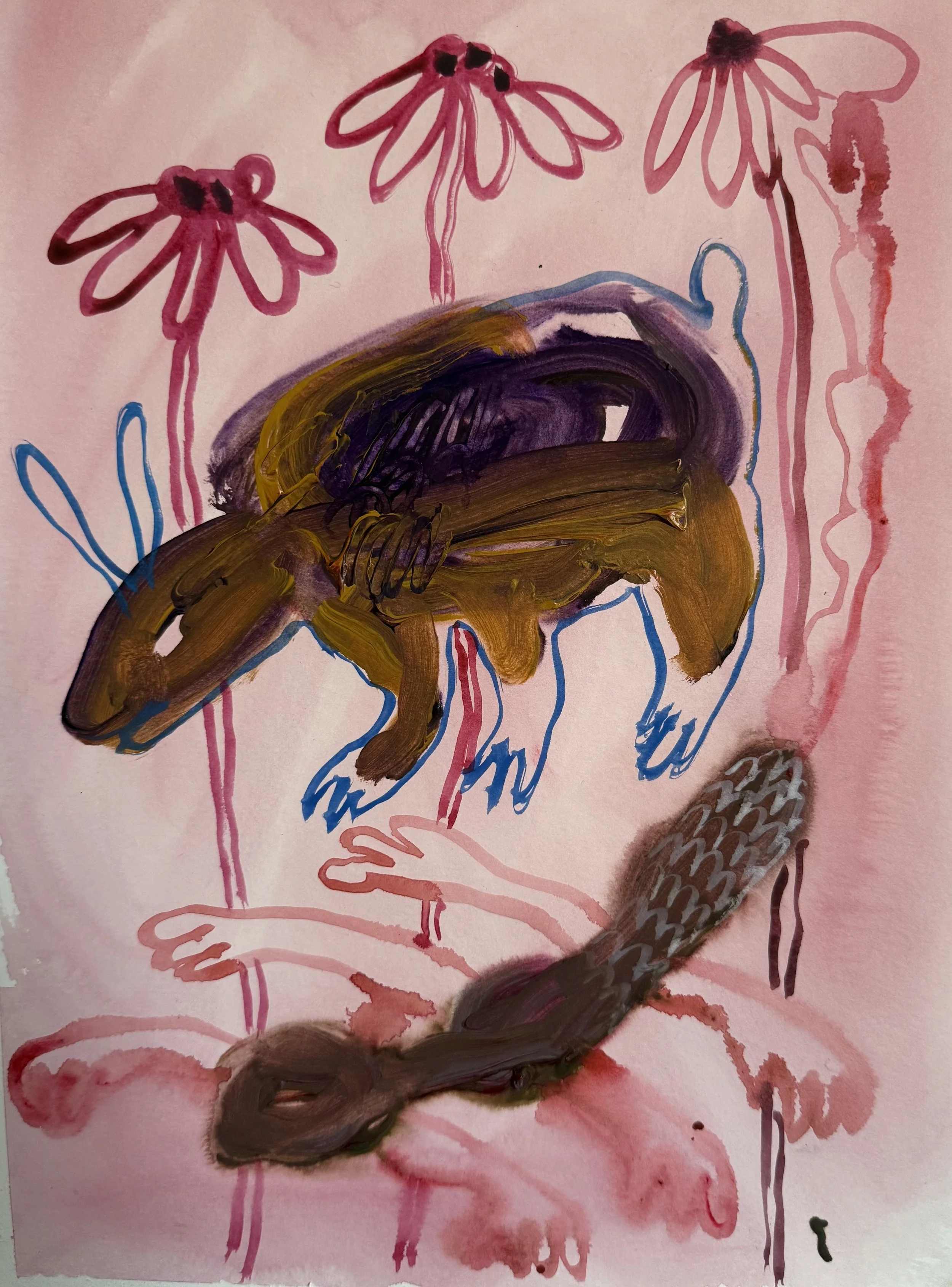 "Renegade" (2026) 15" x 11"  watercolor on paper $450