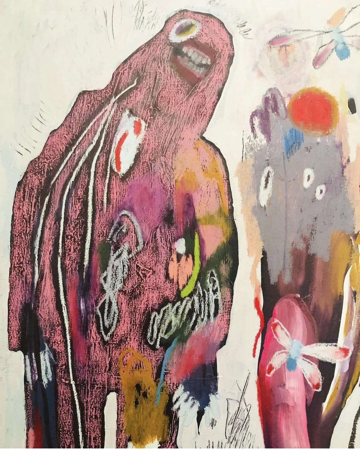 "Friends"  (2022) 18" x 24" acrylic and pastel on board SOLD