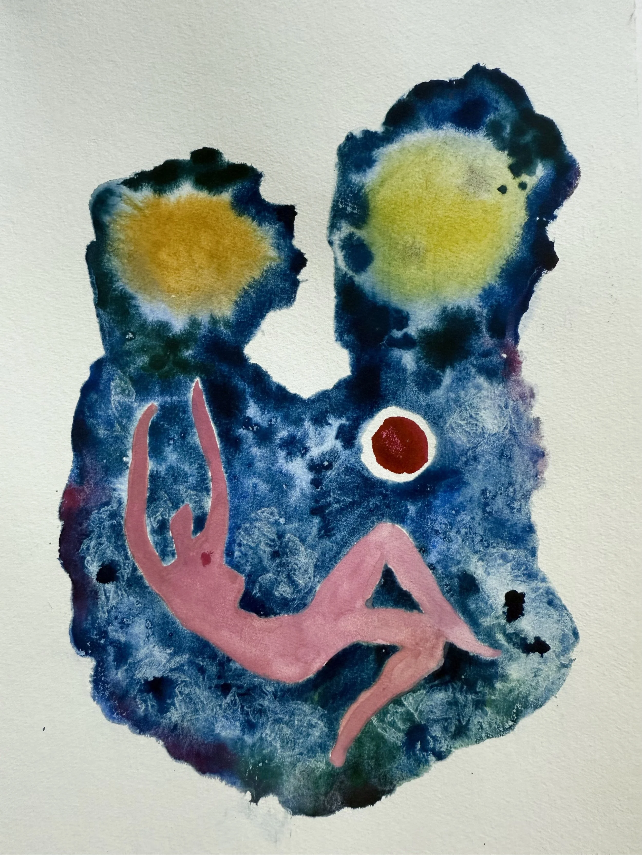 "Waterslide"12" x 14" (2023)watercolor on paper $900