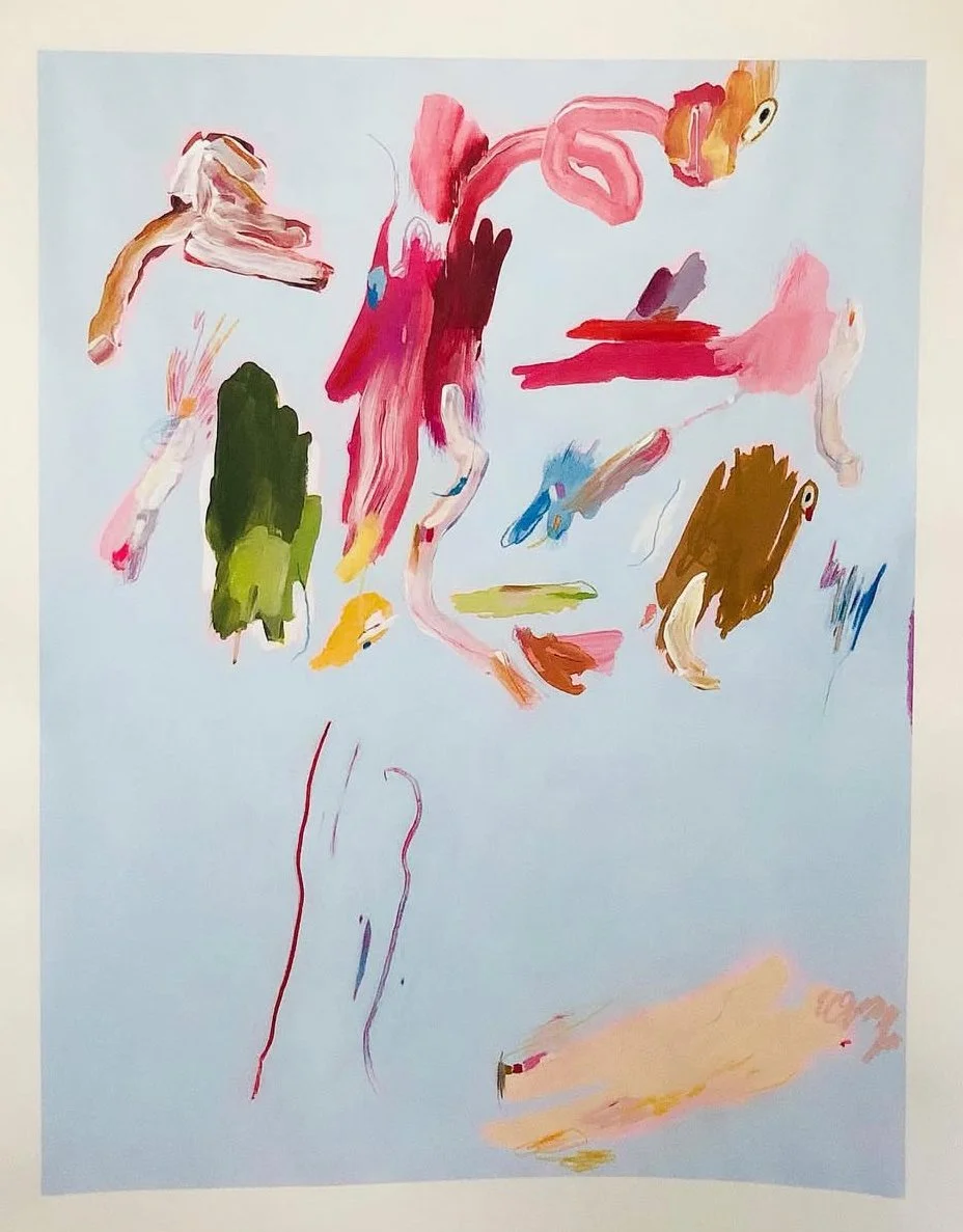 "ADHD" (2023) 32" x 40" acrylic, oil pastel, colored pencil on paper $3250