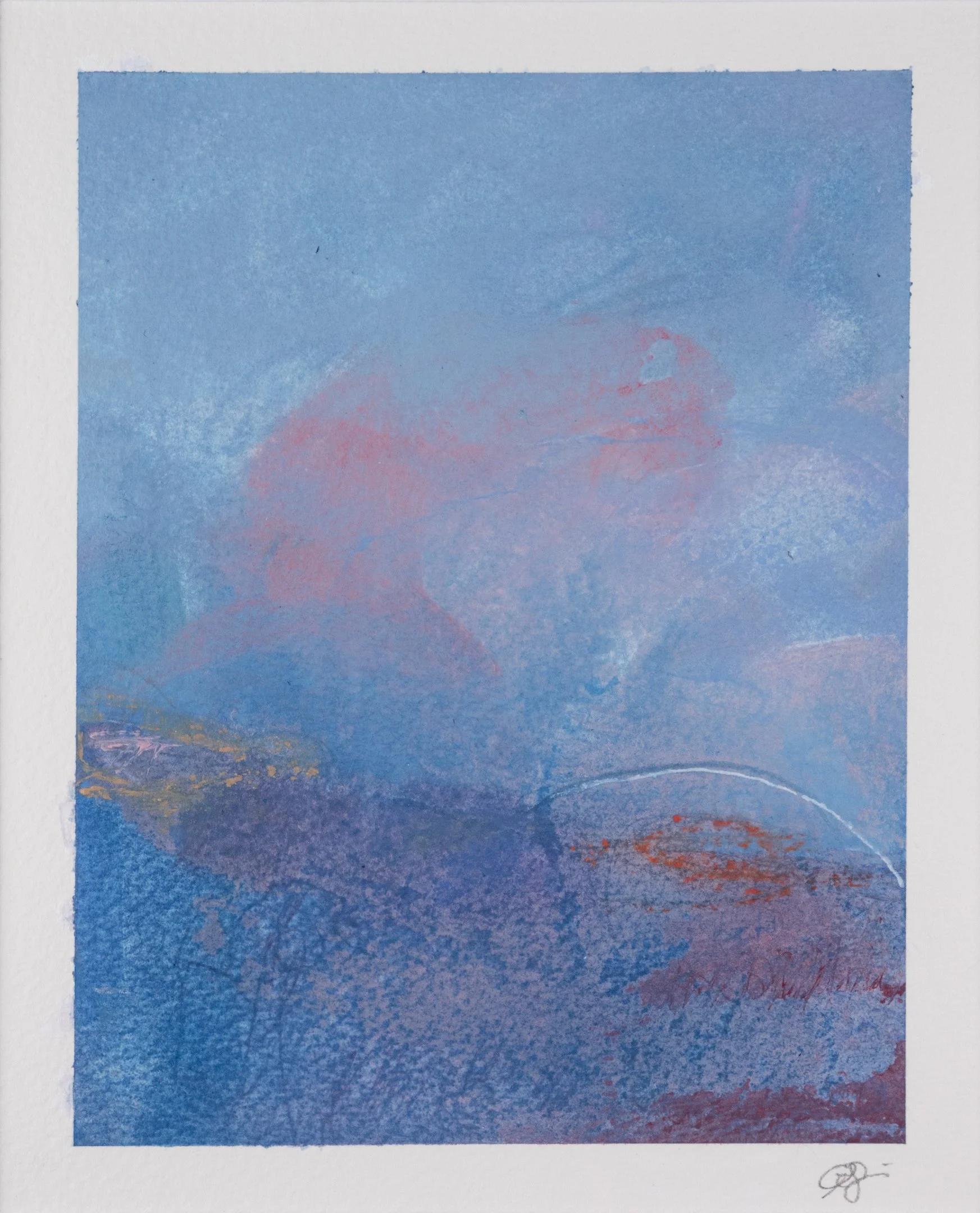 "Dawn" (2024) 7" x 5.5" acrylic on paper SOLD