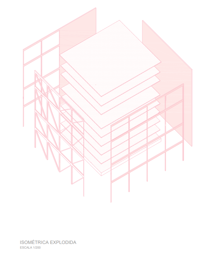 Isométrica | Biblioteca + Café 2025.1 | R. Talmud Thorá, 185 - Bom Retiro