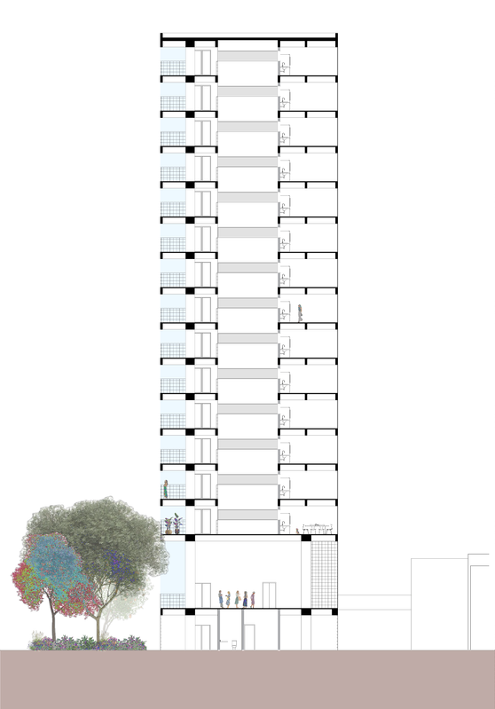 Corte Horizontal | Conjunto Habitacional 2024.2 | Rua Helvetia, 507 - Campos Elíseos