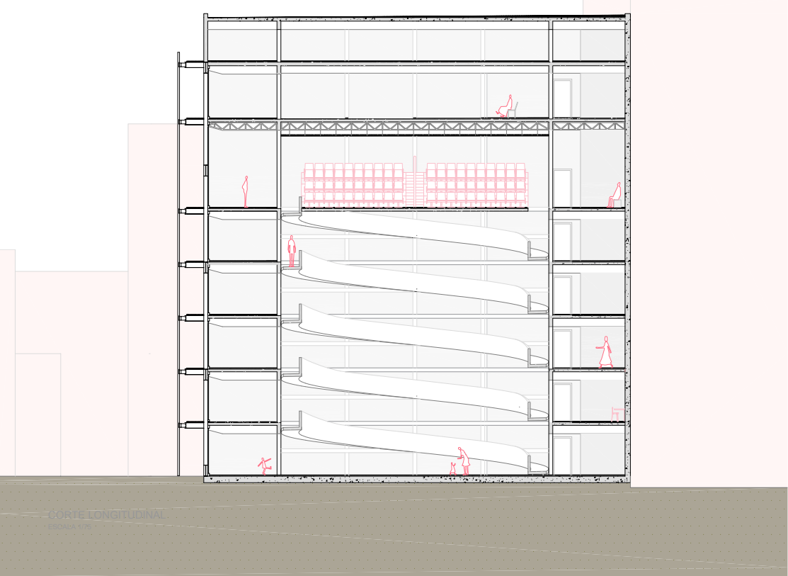 Corte | Biblioteca + Café 2025.1 | R. Talmud Thorá, 185 - Bom Retiro