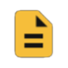 Icon of a yellow document file with lines of text.