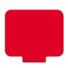 Red speech bubble icon