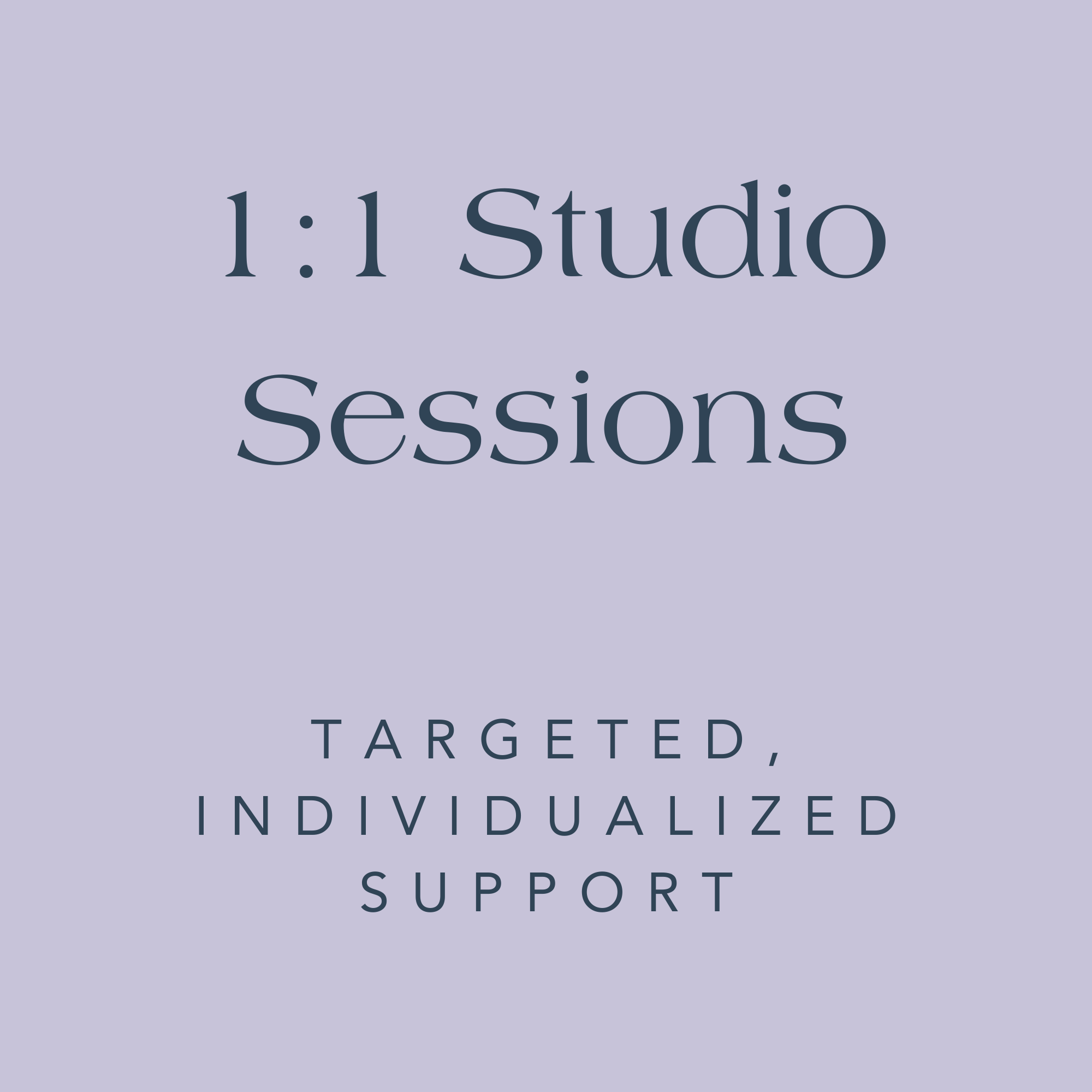 1:1 Studio Sessions