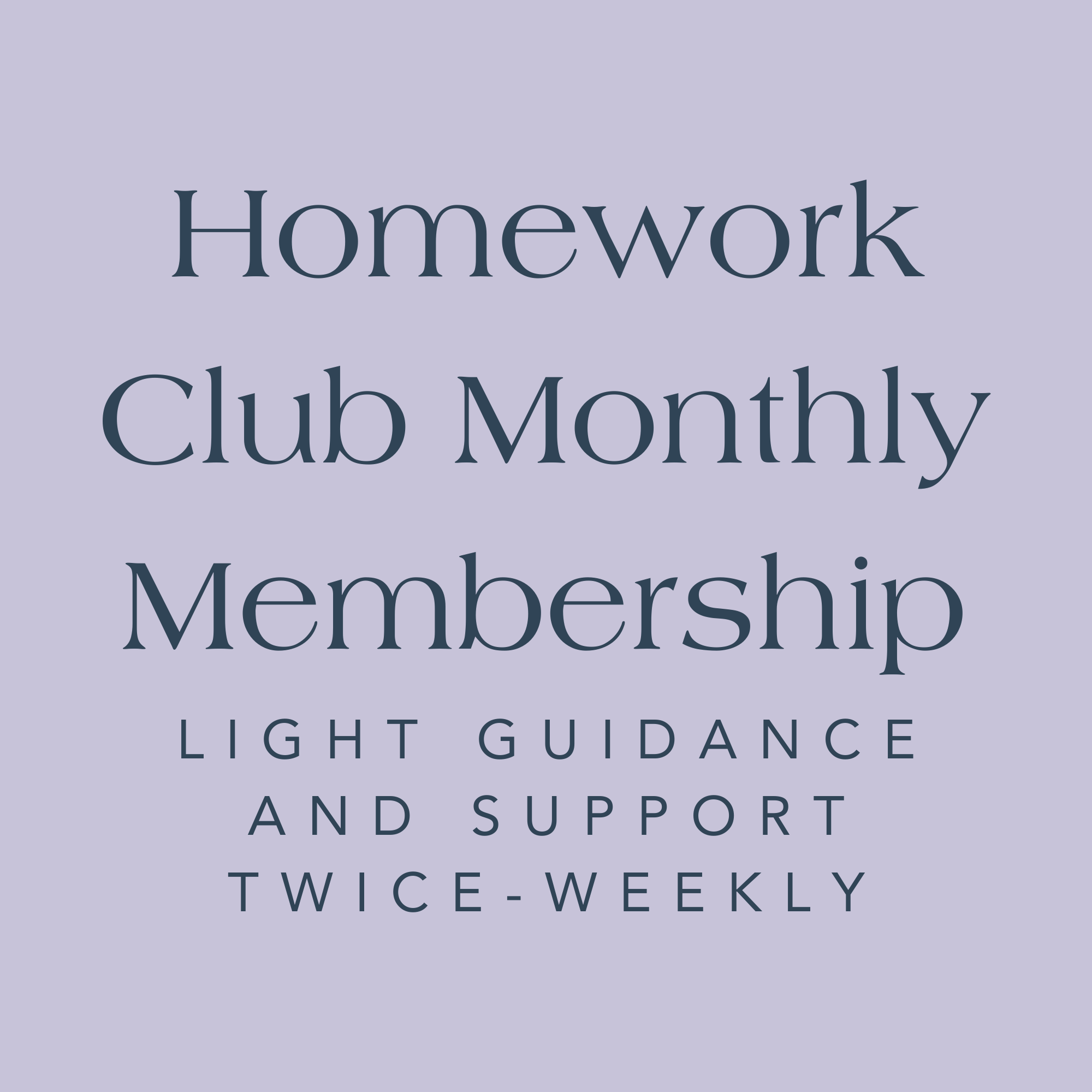 Homework Club Membership