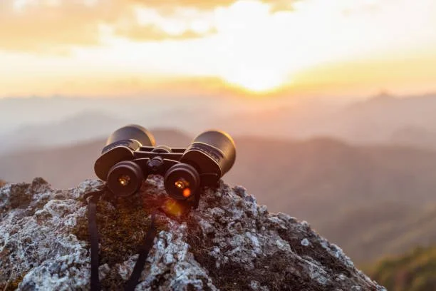 Our vision photo.  Binoculars looking out over the horizon.