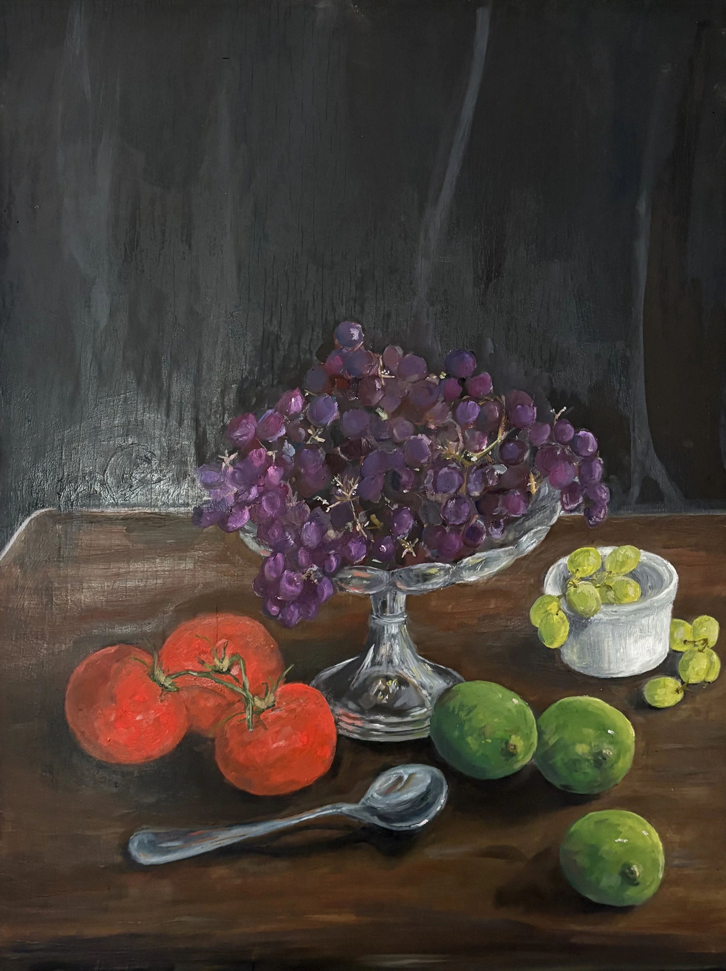 Original - grapes on a pedestal