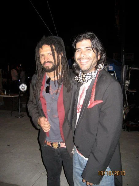 w/ Eric McFadden (Eric Burdon, George Clinton, etc.) before playing outdoor festival in San Francisco