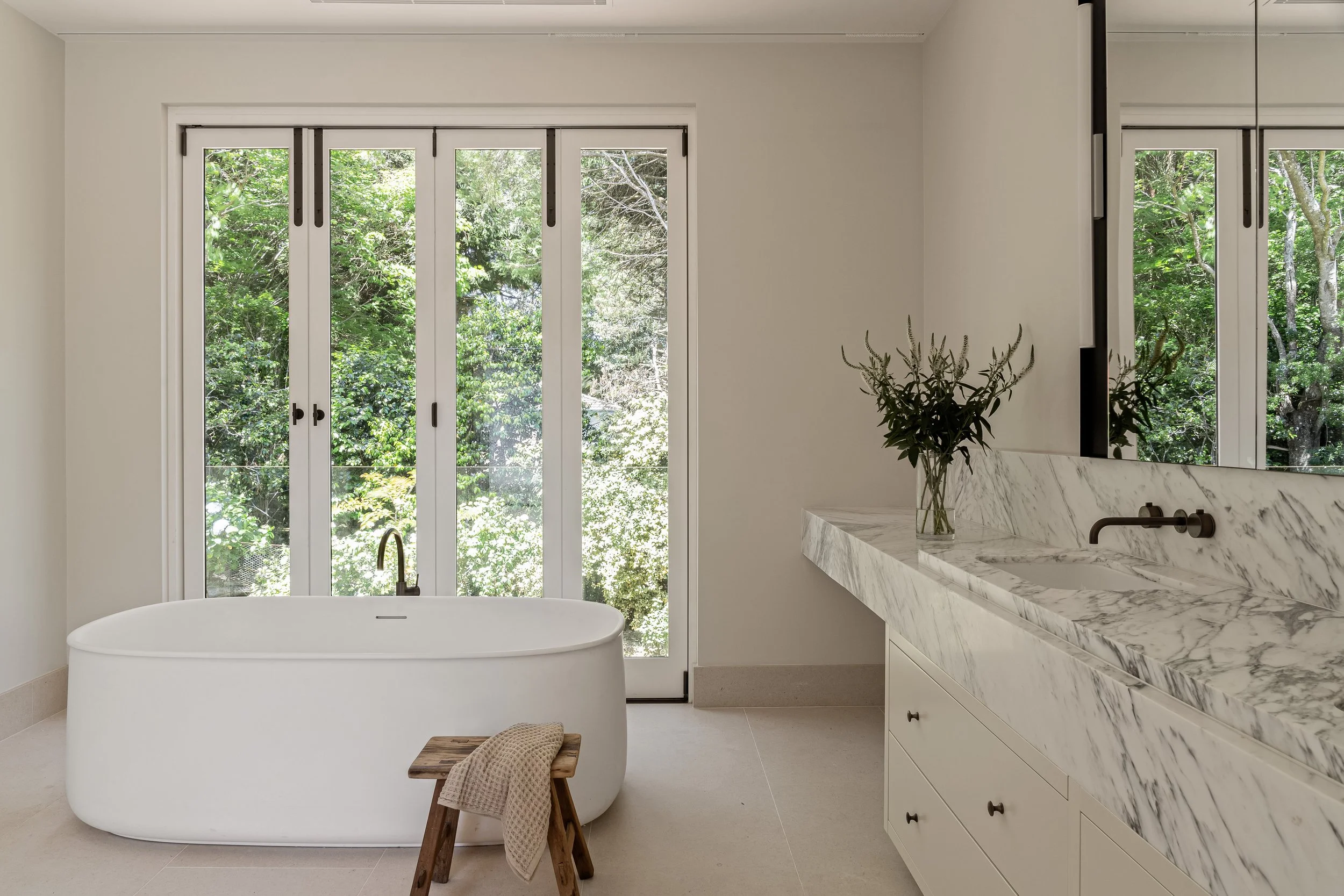 Bathroom with freestanding bath in a Southern Highlands home built by Baltimore Constructions