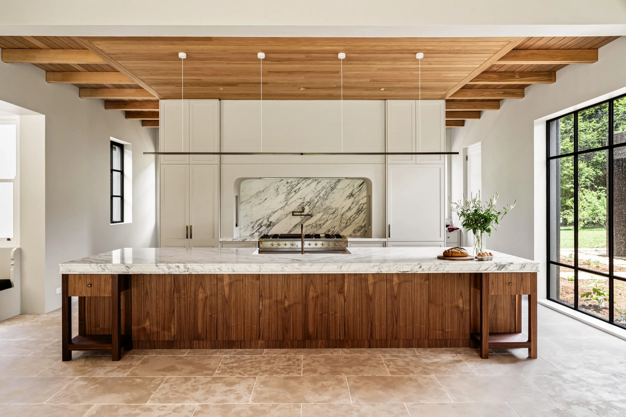 Kitchen joinery and marble detail in a Southern Highlands home by Baltimore Constructions