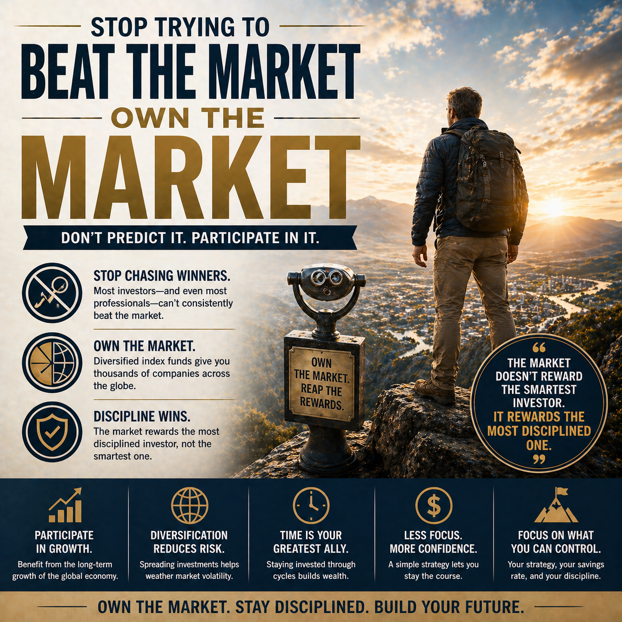 Stop Trying to Beat the Market — Own the Market Instead