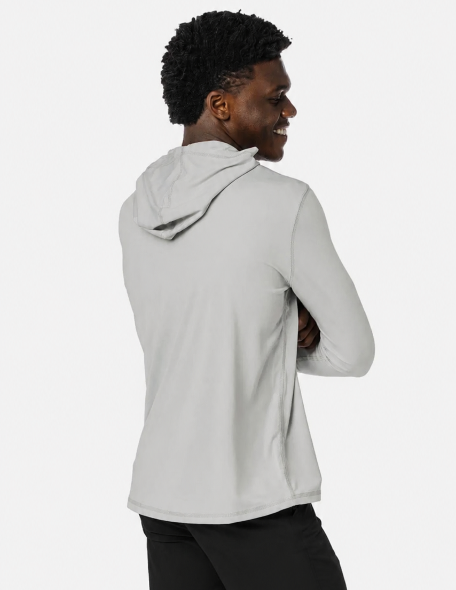 Mens Offshore UV Hoodie Back Grey.png