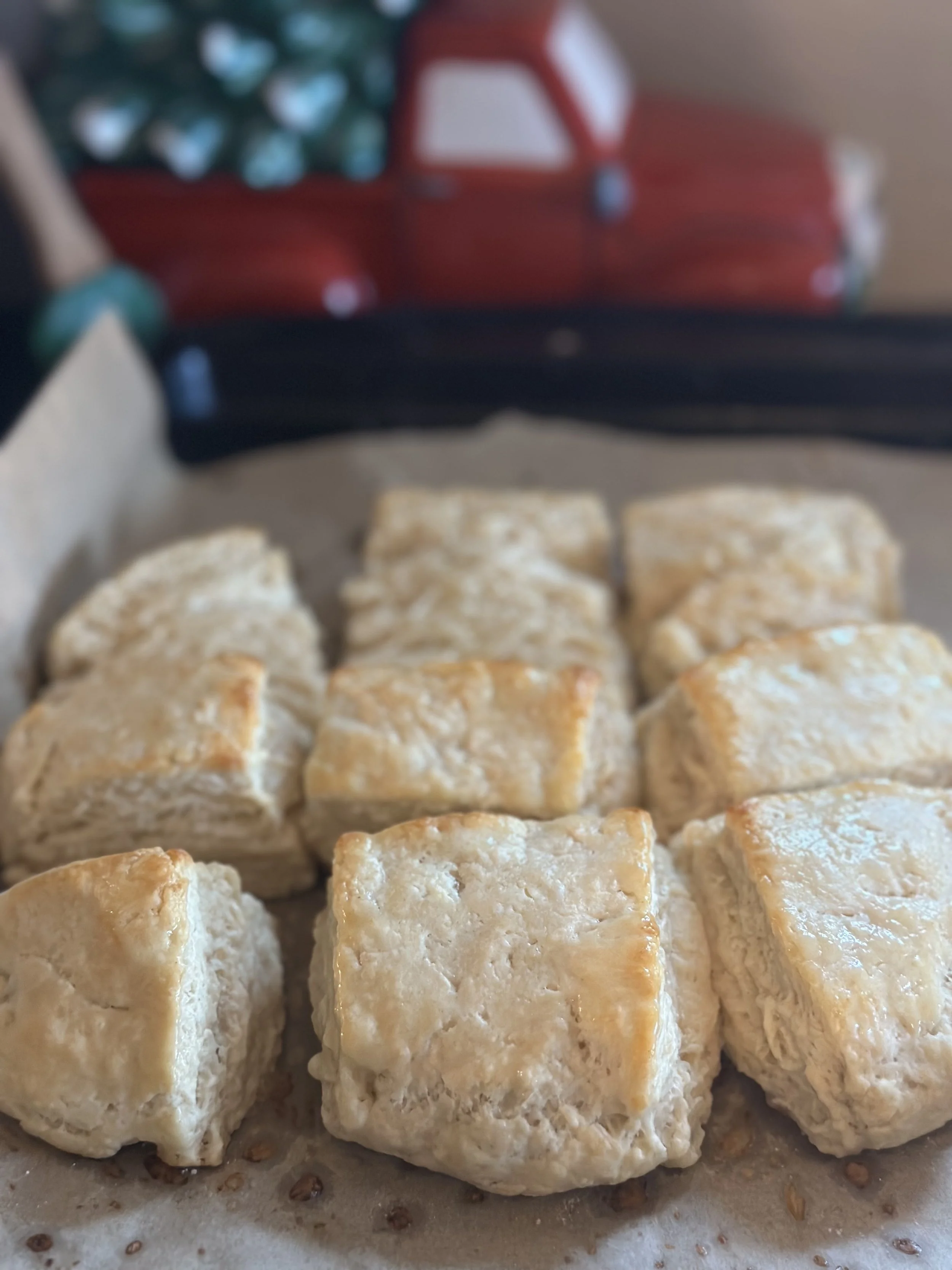 Fluffy Sourdough Biscuits
