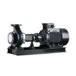 Black industrial water pump with electric motor