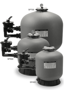Multiple pool filters with different sizes and control valves
