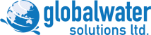 Logo of Global Water Solutions Ltd. featuring a blue water globe icon followed by the company name in blue text.