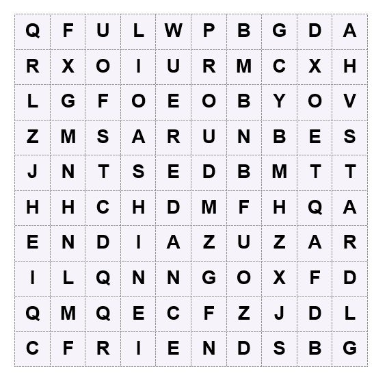 Dance Word Find