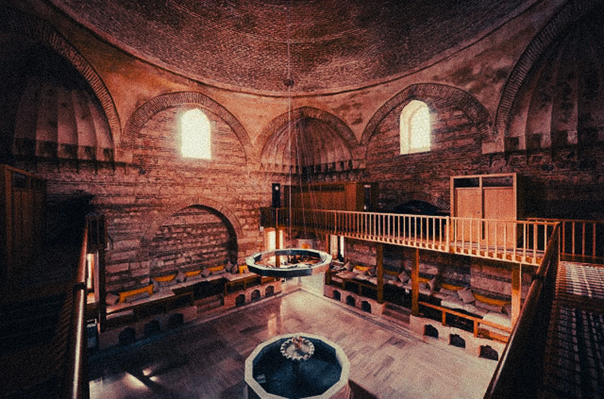 A picture of the interior of a hammam in downtown amman jordan