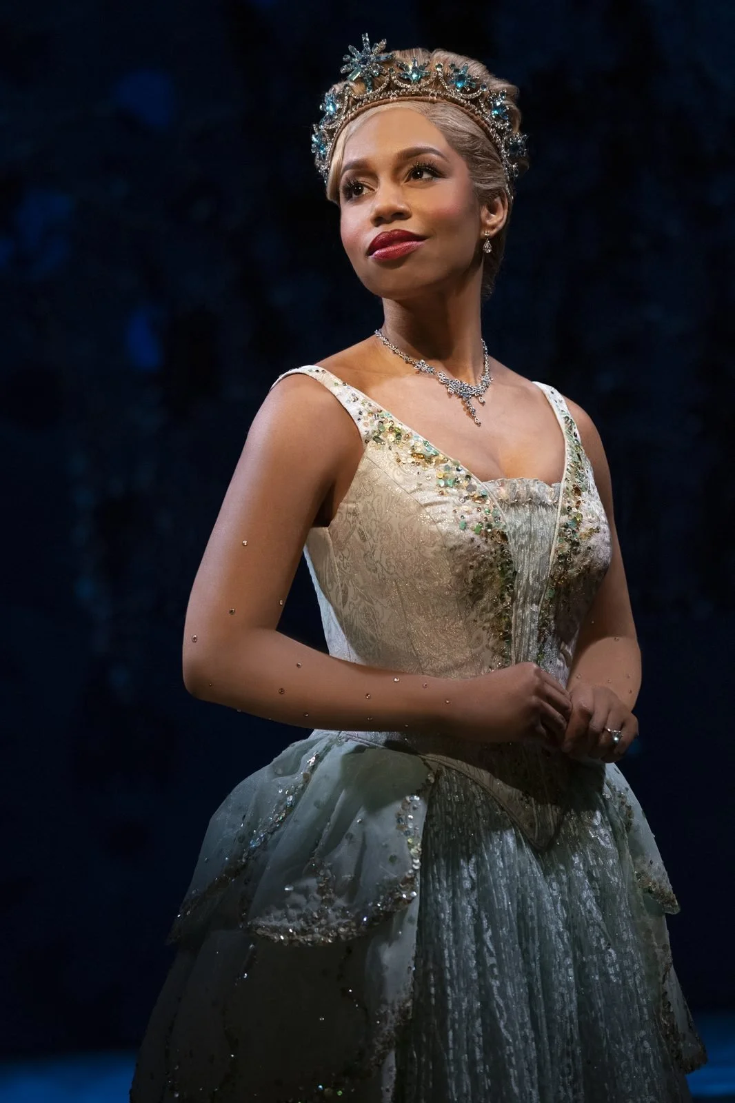 Brittney Johnson as Glinda in Wicked on Broadway