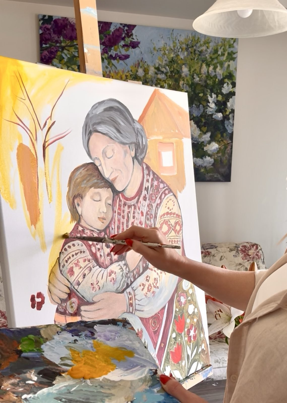 Working on new piece from The Roots of My Wings collections