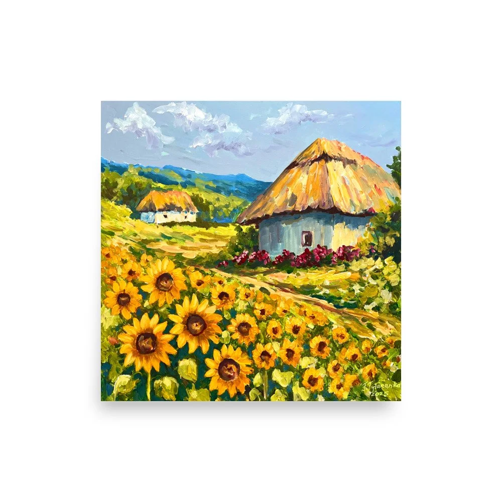 Ukrainian Cottage Photo paper poster