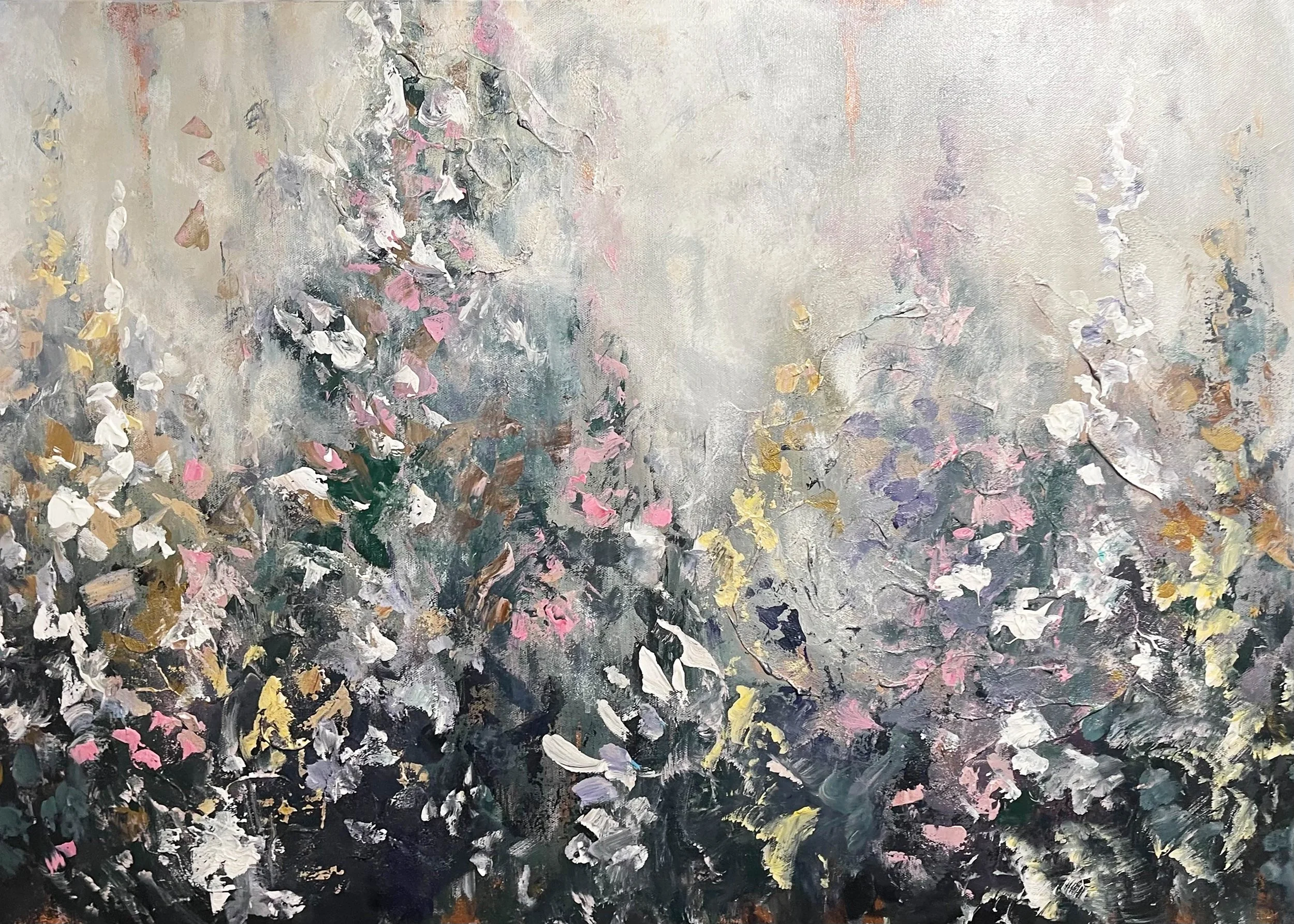 Foggy Morning in the Grandmas Garden