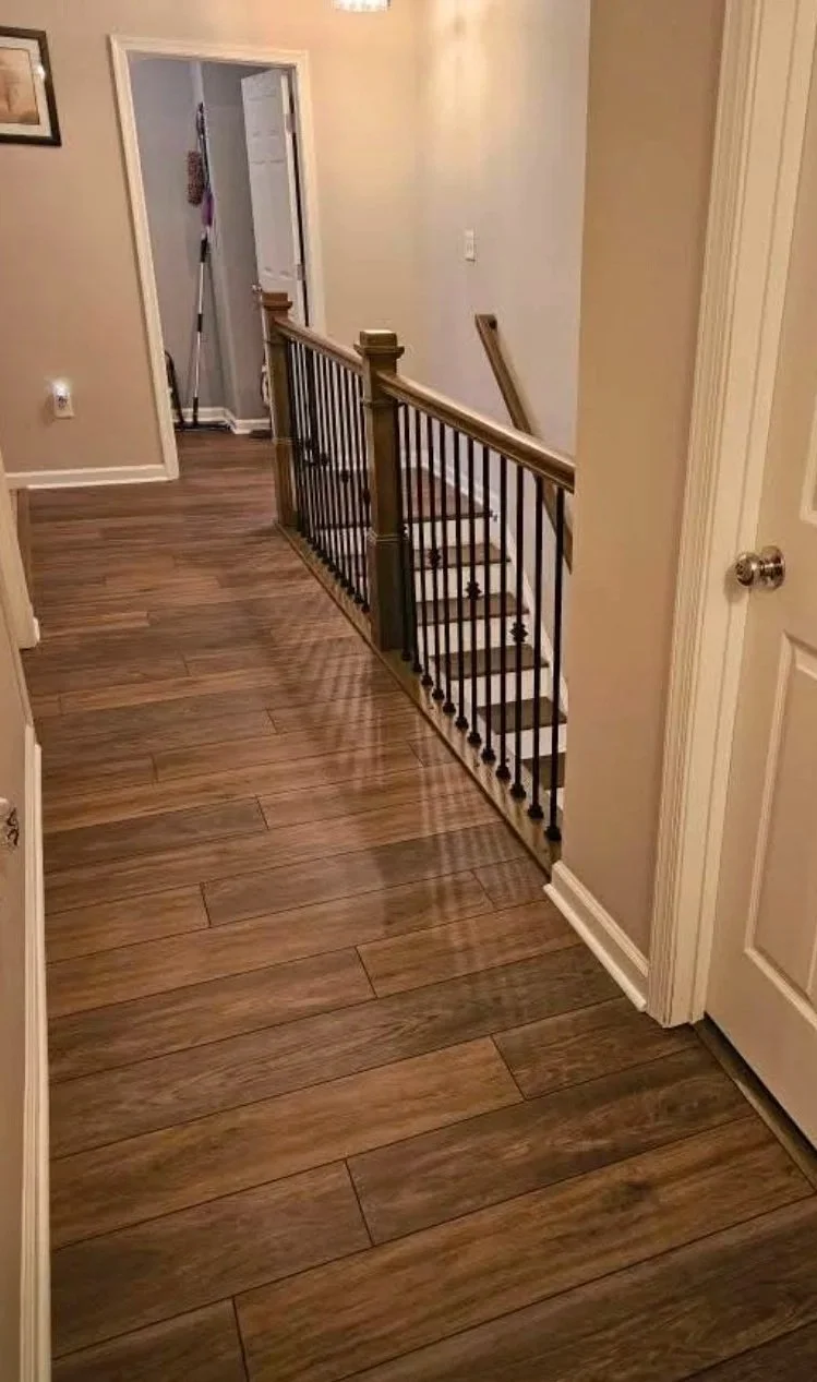 LVP, railings and balusters installation.  Stephens City VA.