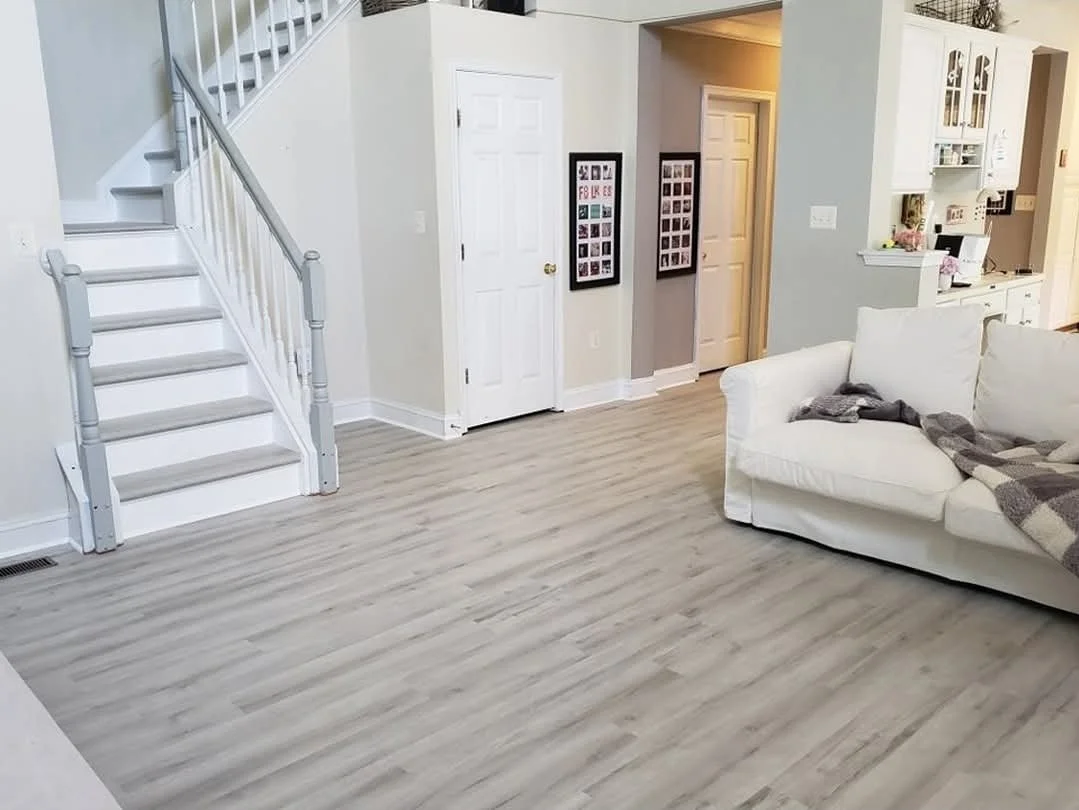 LVP installation and LVP stair tread installations Idlewild Fredericksburg VA.