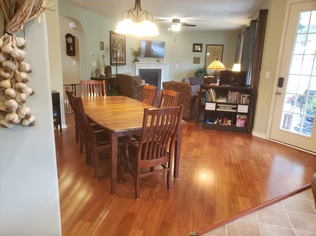 Solid Brazilian Cherry installation.