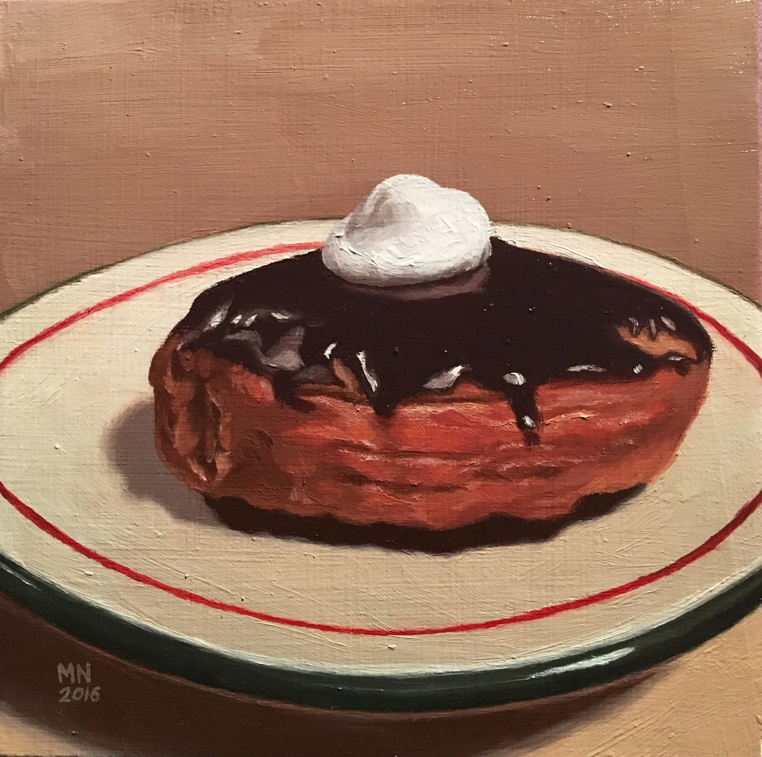 "Cream Delight" Oil on Board 4.5" x 4.5" - SOLD