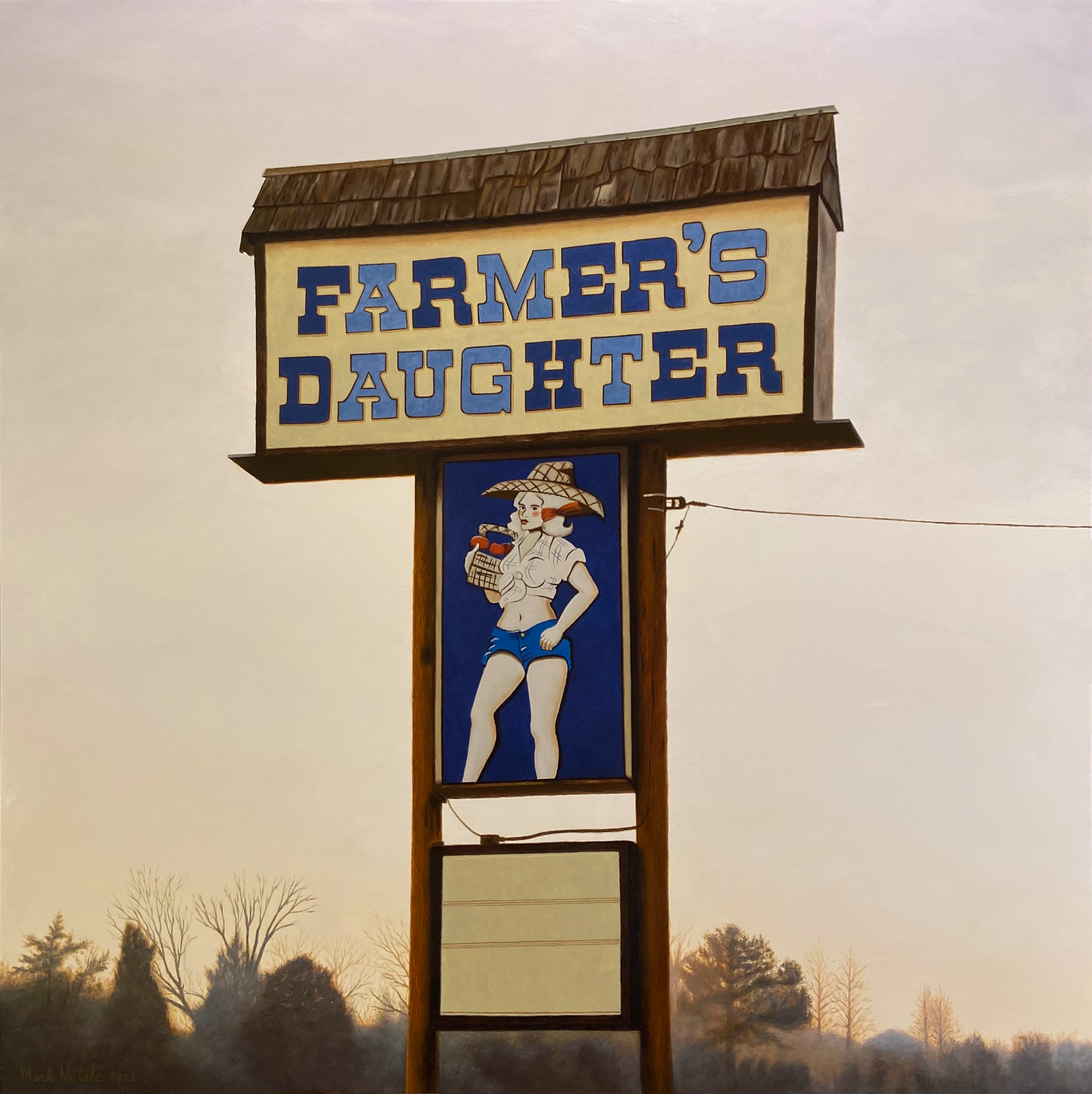 "Farmer's Daughter" ~ Oil on panel ~ 30" x 30" 