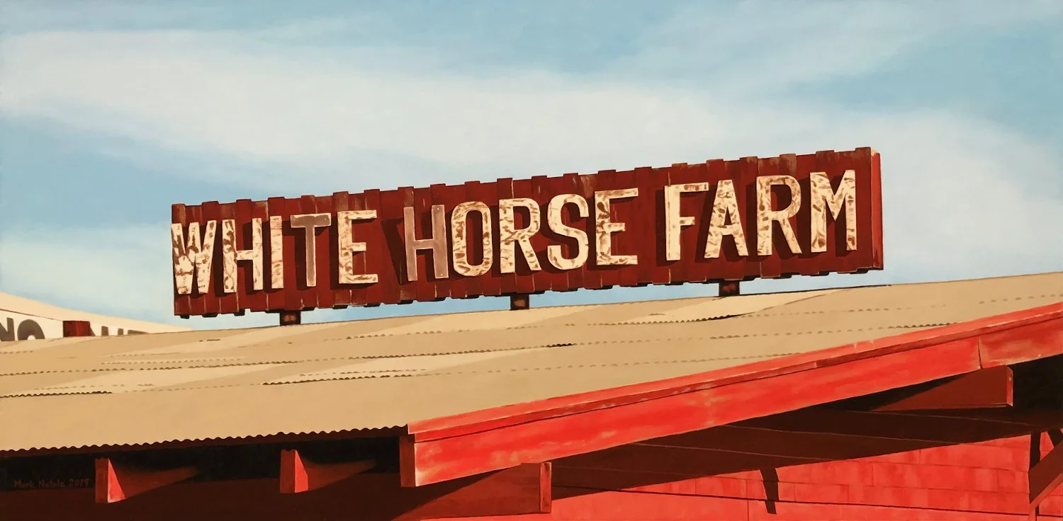 "White Horse Farm" ~ Oil on panel ~ 18" x 36"