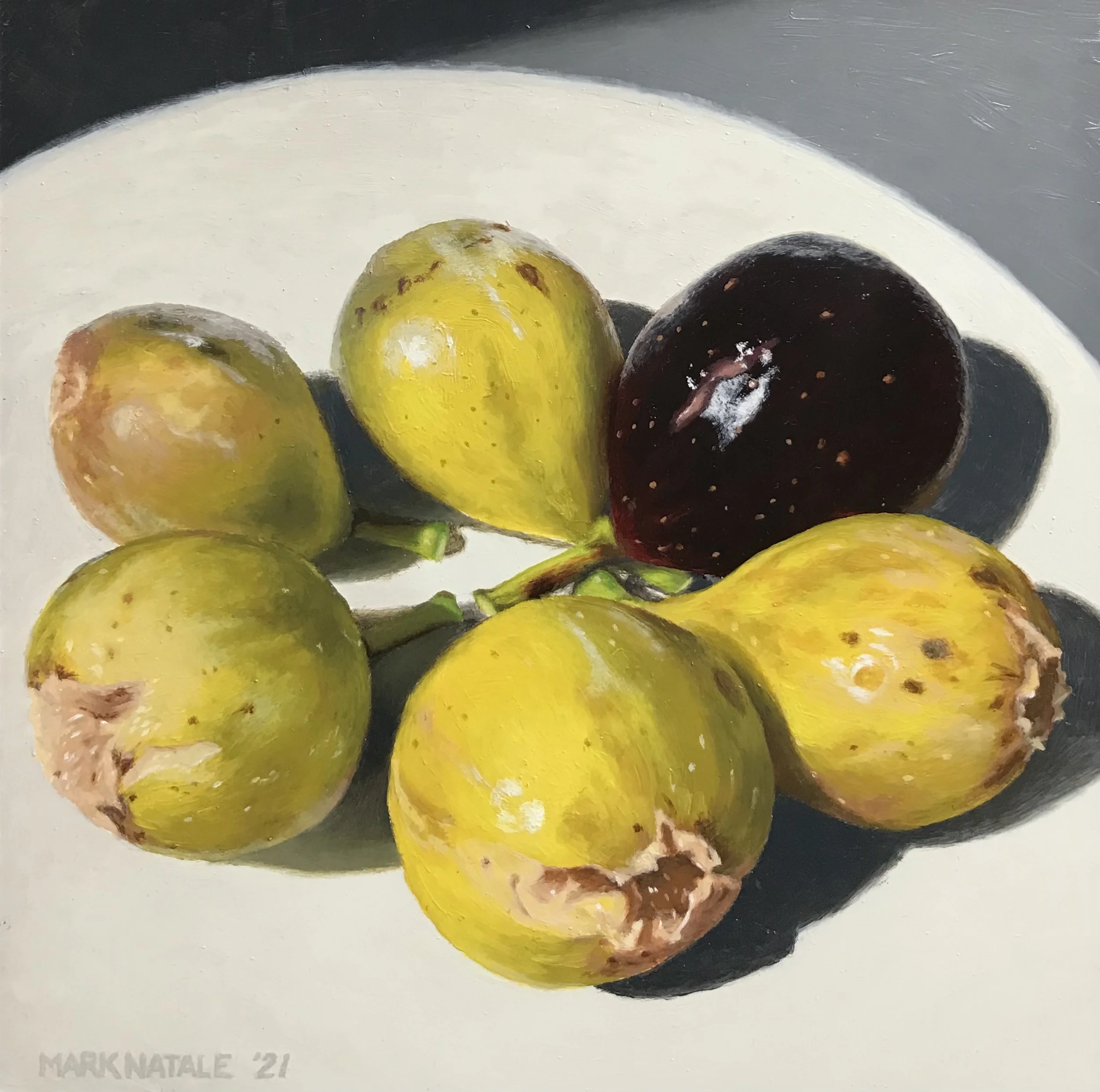 "Fig Harvest" Oil on Panel 6" x 6" - SOLD
