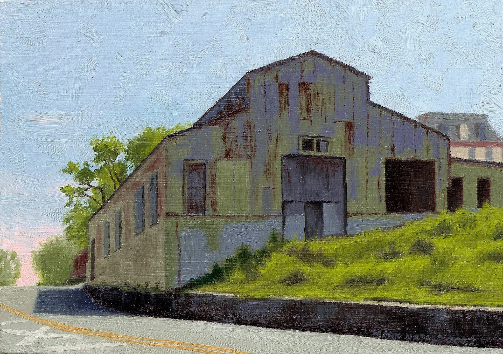 "Old Railroad Building" Oil on Board 5" x 7" - SOLD