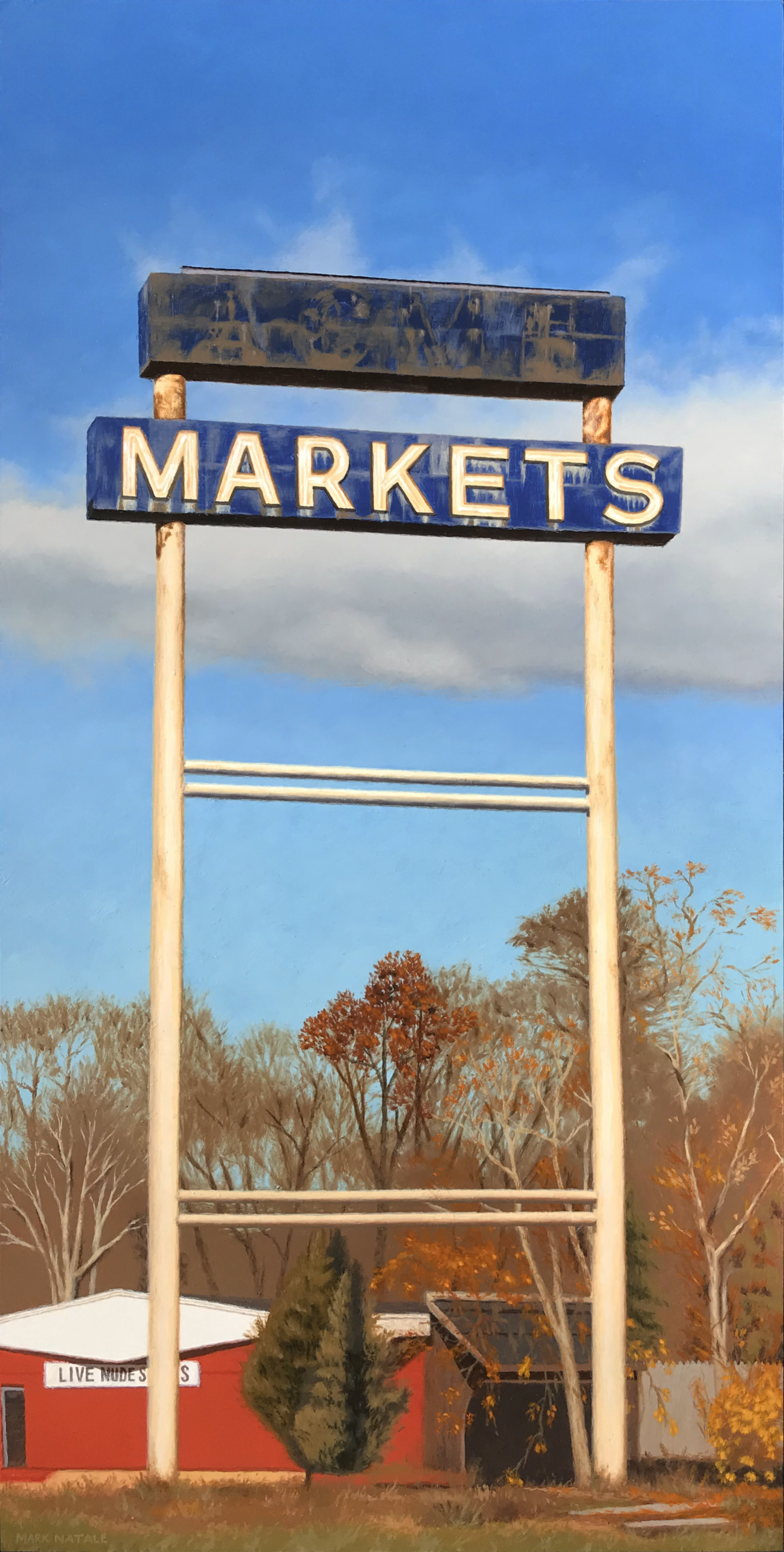 "ACME Markets" ~ Oil on Panel ~ 16" x 8"