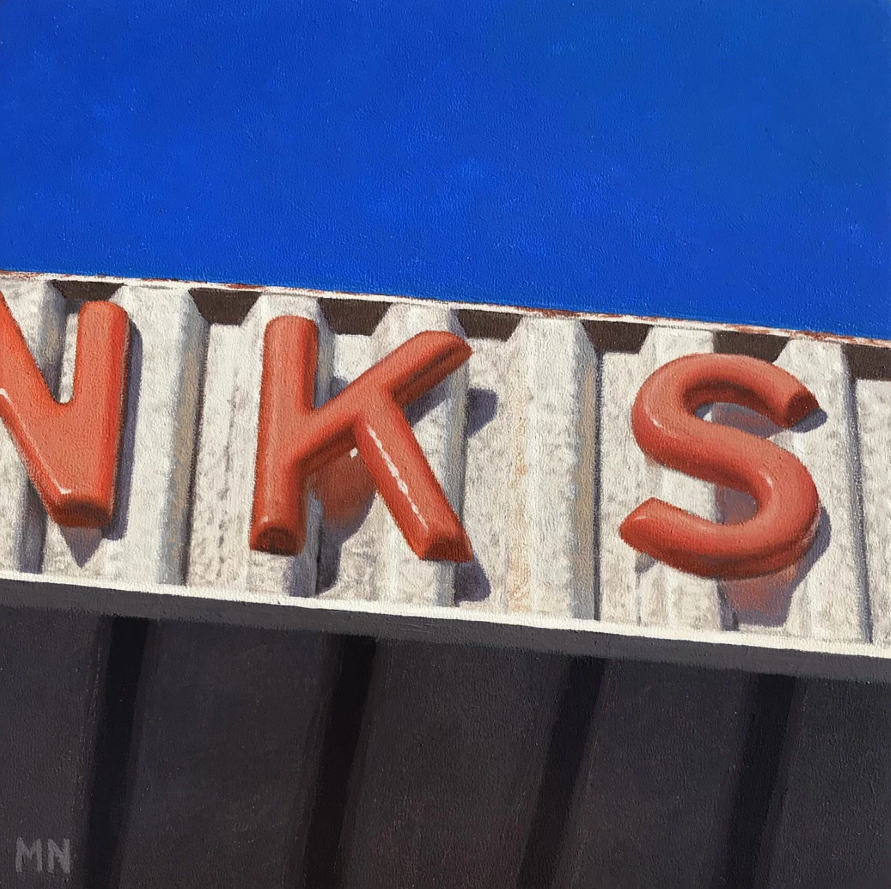 "FRANKS at Webers Drive In" ~ Oil on panel ~ 6" x 6"