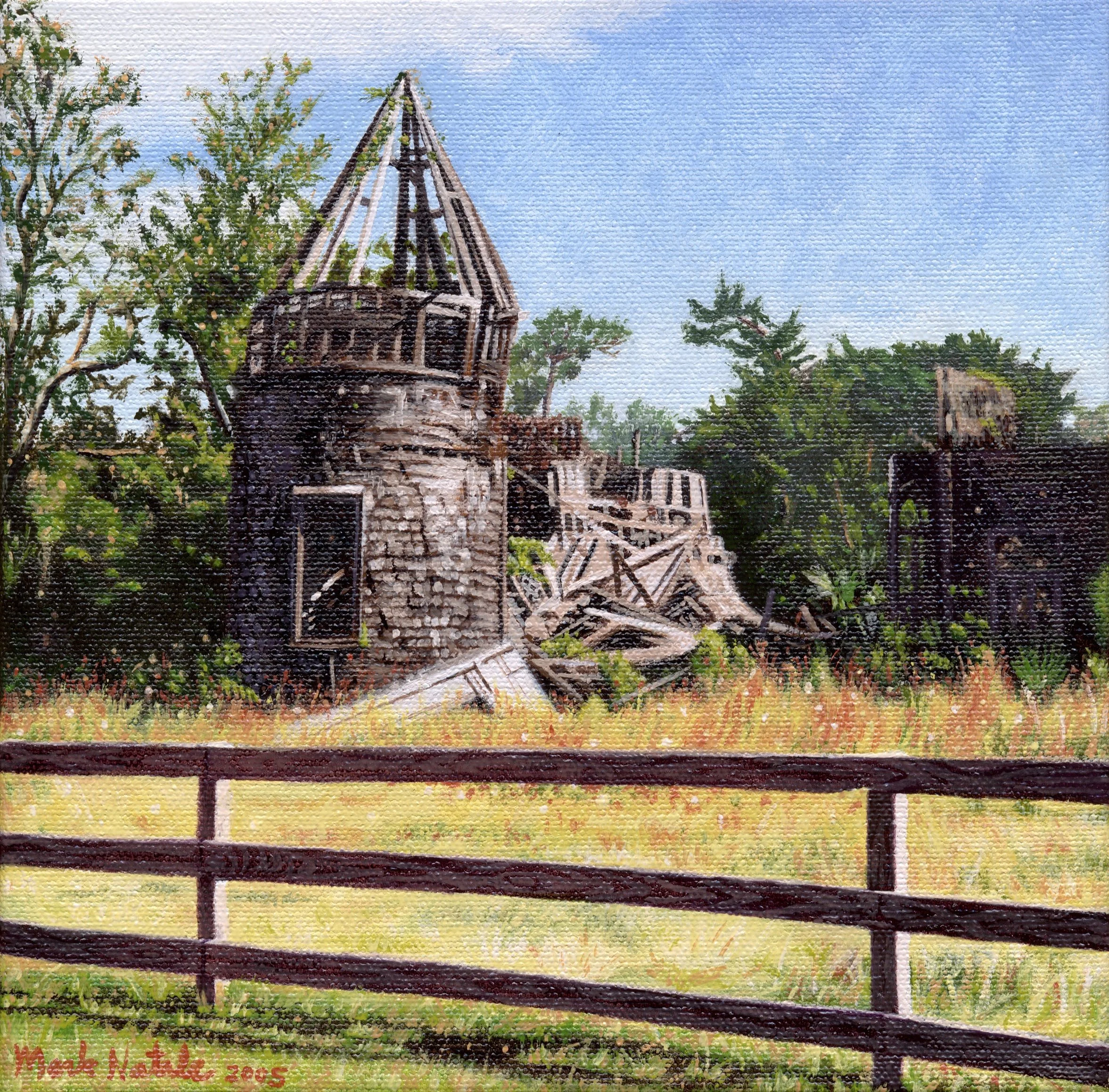 "Hunting Lodge on Cumberland Island" Oil on Canvas 8" x 8" - SOLD