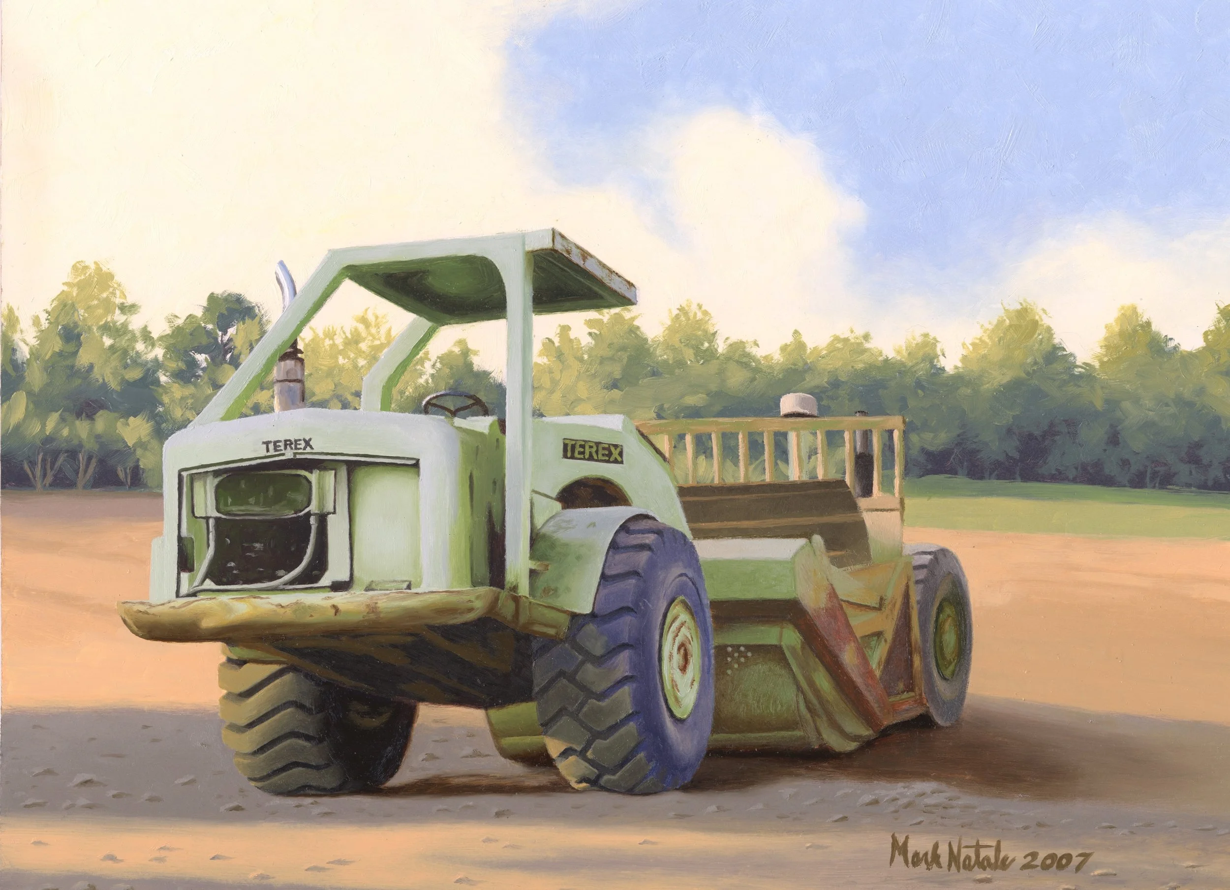 "Terex Scraper" Oil on Board 9" x 12"