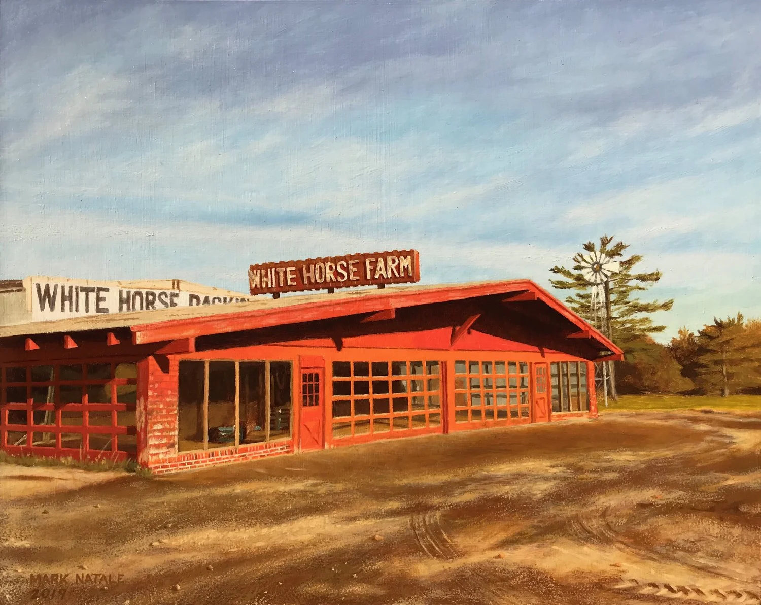 "White Horse Farm Building" ~ Oil on panel ~ 8" x 10"
